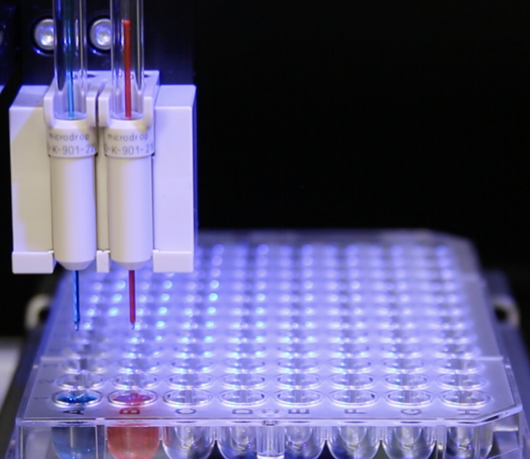 Dead volume in a nozzle